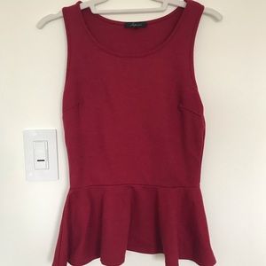 Red Peplum Top